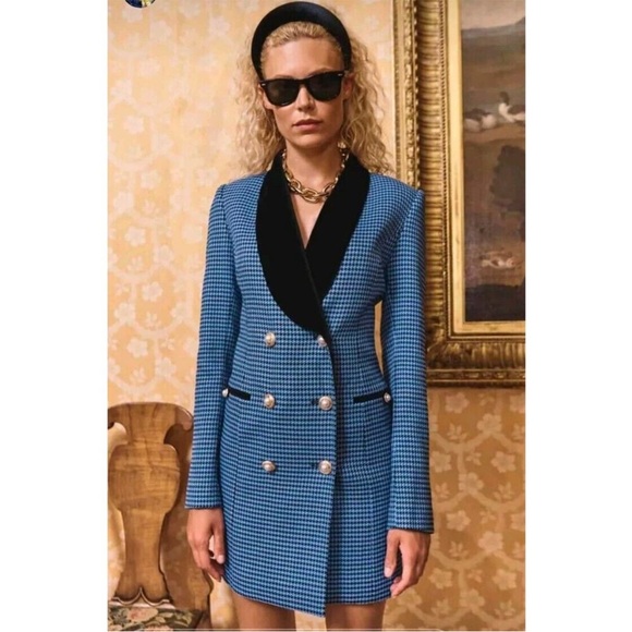 REBECCA VALLANCE Houndstooth blazer dress. Size 6. Never worn - Picture 3 of 11